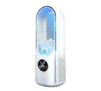 Aire Acondicionado Silencioso Sin Aspas 2025 Para Hogar Y Oficina, Enfriador De Aire Personal Portátil Con 6 Velocidades, Mini Ventilador De Escritorio Para Interiores [Clase Energética A+],blanca