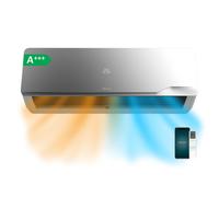 Cecotec Aire Acondicionado Split AirClima 12000 Wind Connected Inverter, 12000 BTU Wi-Fi App, Bomba de Calor, Deshumidificador 26,4 L/día, Temporizador 24h, Pantalla LED