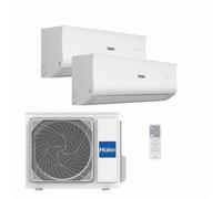 Aire Acondicionado Split 2x1 Haier TIDE R 25+25 4.000 Frigorías Bomba de Calor WiFi Mando