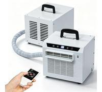 Aire acondicionado split portátil de 3000 BTU, Sin necesidad de montaje | Aire acondicionado tipo mini-split, Incluye tubo de conexión de 2 m (6,56 pies), Enfría hasta 64-86 pies cuadrados