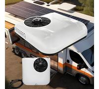 Aire acondicionado universal de techo para camionetas y autocaravanas, 12V,24V,48V,control remoto, refrigeración y calefacción eficientes. aire acondicionado camper camion y excavadoras,White24V
