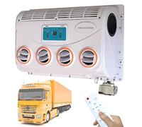 Aire acondicionado universal para coche con pantalla digital y control remoto, inversor de 12 V/24 V para camiones, autobuses, furgonetas y excavadoras, montado en la pared