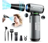 Aire Comprimido Limpieza PC，200000 RPM Soplador de Polvo Eléctrico，Metallic Aire Comprimido Eléctrico con 10000 mAh Batería, 3 Velocidades Ajustables, Limpiador PC para Limpiar PC, Sofá, Teclado, Coch