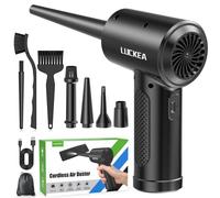 Aire Comprimido Limpieza PC Soplador de Aire - 3 Velocidades Air Duster con Luz LED, 6000mAh, Soplador de Polvo para Teclado, Coche, Oficina, Alternativa al Spray Aire Comprimido o Compressed Air