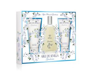 Aire de Sevilla Gardenias Set Perfume para Mujer - EDT, Crema Perfumada y Gel Exfoliante