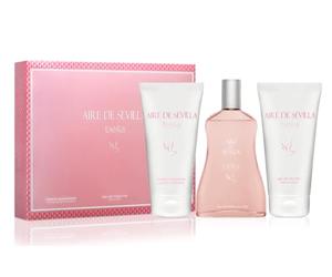 Aire de Sevilla Set de Belleza Edición Bella - Crema Hidratante Corporal, Eau de Toilette, Gel Exfoliante