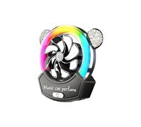 Aire fresco para el automóvil-carfusor con aceites esenciales y luces LED, dispositivo de aromaterapia de larga duración | Donante de fragancias portátiles, idea de regalo para hombres, mujeres, amigo