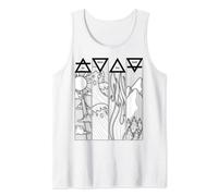 Aire Fuego Agua Tierra Cuatro elementos griegos Camiseta sin Mangas