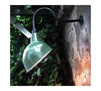 Aire Libre Apliques de pared Industrial Lámpara de Pared con Verde Esmalte Sombra Exterior Apliques Vintage Antiguo lámpara de jardín Impermeable IP45 para Escaleras Pasillo Balcón Fuera de Pared,B