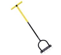 Aireador de césped con puntas manuales para airear el césped con mango en T | Aireador para limpieza del suelo Vivero Jardín Patio Bancal Alfombra de césped Terreno Espacio Exterior Campo Abierto Paesag