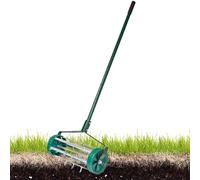 Aireador de césped, conveniente, fácil de usar, herramienta enrollable, portátil, con asa, jardín, herramientas de aireación de empuje, máquina de ventilación de césped, para patio, utilidad multiuso