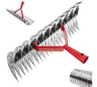 Aireador de césped KADAX, escarificador Manual para jardín, césped, Espuma, Accesorios de jardín de Metal, rastrillo de Corte, cultivador, aireador de césped (Dos Lados, sin asa)