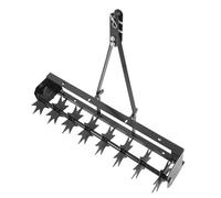 Aireador de césped para remolque, 81 cm para cortacésped, 8 estrellas con 5 cm de profundidad de trabajo, rodillo para ventilador de césped para jardín y césped, peso adicional de 45 kg (negro)