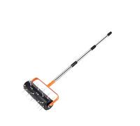 Aireador de césped rodante con mango firme de acero inoxidable de 3 secciones/4 secciones para una penetración más profunda del suelo, rodillo aireador de césped