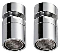 Aireador de grifo 2 uds, aireador cocina giratorio 360 grados, adaptador rosca macho M22 22mm, accesorios for grifos agua cromados a prueba salpicaduras