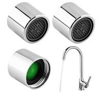 Aireador de grifo, 3 piezas de rosca de 18 mm, aireador de fregadero de repuesto con junta, accesorio de grifo de metal para cocina, baño, hogar, cocina, baño, fregadero
