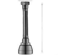 Aireador de grifo de cocina, dispositivo antisalpicaduras, potenciador de extensión giratorio de cobre gris plomizo para control de flujo de agua del grifo (B)