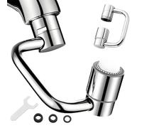 Aireador de Grifo de Cocina Multifuncional, Giratorio a 1440°, Boquilla de Ahorro de Agua de 2 velocidades, Ajuste Universal para grifos de Cocina y baño (3 Unidades)