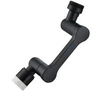Aireador de Grifo Giratorio 1440 °, Universal Aireador Grifo Cocina, Accesorio para grifos,2 tipos de chorro, Aireador de latón Macizo, para Cocina, Baño (Negro)