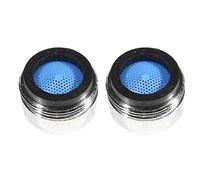 Aireador de grifo macho de 22 mm, 6 litros por minuto, agua, ahorro de energía, reducción de facturas, cromo, 2 unidades