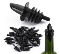 Aireador de vino, 36 piezas, boquillas de plástico negro, diseño de flujo antigoteo, para licor, herramientas de cocina, bar, 2.7 x 1.2 (50 unidades)