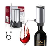 Aireador de vino eléctrico/Vertedor con control de porción | Sistema automático de dispensación y decantación de vino, fabricado en acero inoxidable 304, compacto y portátil.