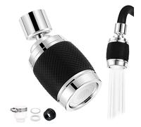 Aireador Grifo Cocina,Adaptador Grifo Cocina,Boquilla Grifo Cocina,Grifo Giratorio Universal 360,Filtro Grifo Cocina,Alargador Grifo Cocina Fregadero,Aireador Grifo 3 Modos de Salida de Agua,Negro