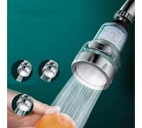 Aireador Grifo Cocina - Cabezal Filtro Agua Grifo Rotación 360º, 3 Modos y Adaptador Grifo Cocina con Sistema Filtro Grifo Purificador de Agua y Adaptadores Boquilla Universal