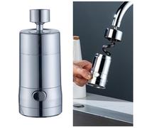 Aireador Grifo Cocina, Extensor Aireador Grifo Lavabo, Aireador de Grifo Magnético, Grifo Aireador Rotativo con Adaptador 2 Modos, Cabezal Recambio Grifo Para Grifos de Cocina y Baño