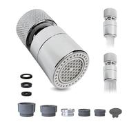 Aireador Grifo Cocina Fregadero Lavabo. Adaptador Grifo Cocina. Acople Boquilla Giratorio Multifuncional. Cabezal Extensor. Filtro, Difusor y Atomizador Economizador Agua. Accesorios Fregadero.