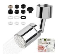 Aireador Grifo Cocina Giratorio 720°, Adaptador Grifo Cocina con 2 Modos, Extension Difusor Atomizador Fregadero, Universal Extensor Grifo Cocina Lavabo para Baño y Machos Roscados M20 M22 M24