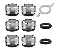 Aireador Grifo Cocina M24, 6 piezas Adaptador Filtro Grifo Cocina con Filtros de Acero Inoxidable y ABS Incluye 8 Juntas y 1 Llave, para Grifos