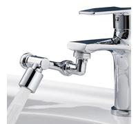 Aireador Grifo Giratorio 1080°, Extensor Adaptador Grifo Lavabo, Latón Difusor Grifo Fregadero Cocina Filtro Baño, M20 M22 M24, 2Modos Salida Agua Ajustable
