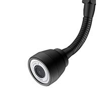 Aireador Grifo Giratorio 360°, 3 Modos Alargador Aireador Grifo Cocina, Extensor Adaptador Grifo Lavabo, Aireador extensor grifo cocina, Adaptador grifo cocina para Lavabos de Cocina y Baño (Negro)