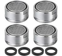 Aireador Grifo M24,4 Piezas Filtro Grifo en Latón Cromado de Acero Inoxidable M24 Filtro Grifo Cocina Filtro Grifo Cocina Aérateur de Robinet Aireador Filtro de Cobre para Baños y Cocinas 24 mm