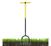 Aireador manual para césped, puntas manuales para airear el césped con | Herramienta escarificador de suelo adecuada para césped, paisaje, jardín, patio, áreas exteriores, vivero y campamento