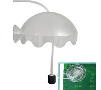 Aireador para acuario - Kit difusor de burbujas de oxígeno para acuario con tubo flexible y piedra porosa, cubierta a prueba de salpicaduras con escudo acrílico impermeable silencioso | burbujeador