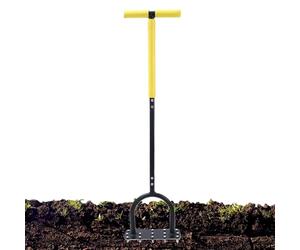 Aireador para césped, puntas manuales para airear el césped con mango en T | Aireador para limpieza del suelo Vivero Jardín Patio Jardín Jardín Jardín Alfombra Césped Suelo Espacio Exterior Campo