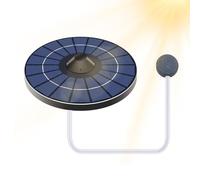 Aireador para Estanques Bomba de Aire Silenciosa de 2,5 W con Piedra | Bomba de Oxígeno Flotante con Energía Solar para Acuarios Exteriores y Peceras Paisajismo Bebederos de Pájaros