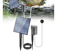 Aireador solar de estanque de 2,5 W, bomba de aire solar para acuario con piedra de aire, burbujeador portátil para estanque, kit de aireación oxigenador de burbujas para acuario, pecera, estanques