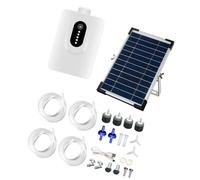 Aireador solar de estanque de cuatro ventiladores y batería de respaldo que funciona 72 horas después del atardecer, produciendo 33 galones por hora de O2 para condiciones marinas, negación de
