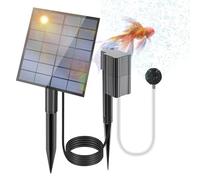 Aireador solar para estanque, bomba de aire oxigenador con estaca de piedra de burbuja, 0 6 L min de flujo para peces de jardín hidropónico