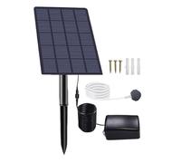 Aireador Solar Para Estanque - Sistemas De Bomba De Aire Silenciosa De 2 W Dispositivo De Oxígeno IP64 Resistente Al Agua | Para Patio Trasero Acuario Hidroponía Piscina Pesca Transporte De Peces