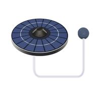 Aireador Solar para Estanques, Bomba de Aire Portátil Silenciosa de 2,5 W con Piedra Difusora, Kit Aireador Flotante para Estanques, para Acuarios Exteriores Jardines Patios y Bebederos de Aves