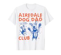 Airedale Dog Dad Club Airedale Terrier Hombres Día del Padre Camiseta