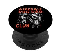Airedale Dog Dad Club Airedale Terrier Hombres Día del Padre PopSockets PopGrip Adhesivo