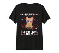 Airedale Terrier Dog Patriotic American 4th of July Dogs Camiseta Premium