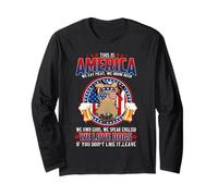 Airedale Terrier Dog This America We Love Dogs 4th of July Manga Larga