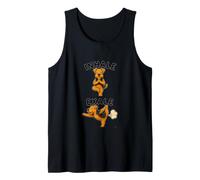 Airedale Terrier Haciendo Yoga inhalar - exale DIGOR Divertido Camiseta sin Mangas