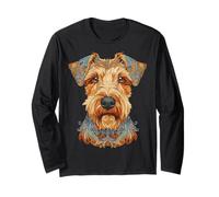 Airedale Terrier - Mandala para Mascotas, diseño de Perro Airedale Terrier Manga Larga